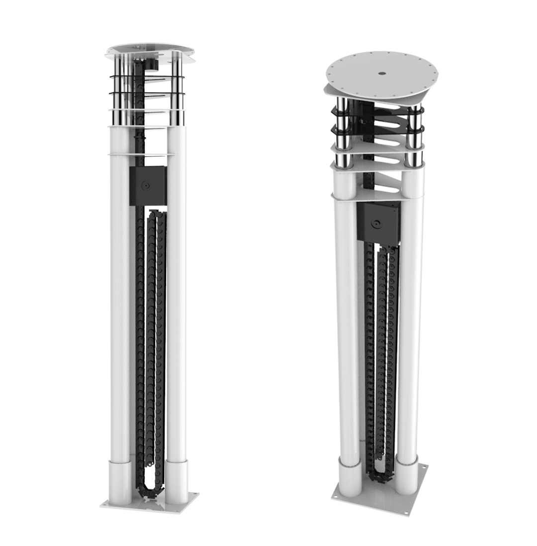 伸缩自导向三杆式电动升降平台